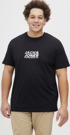Jack & Jones Tarmac Branding Crew Neck T-Shirt Black - Μακό μπλουζάκια - Aνδρικά μπλουζεσ μεγάλα μεγέθη