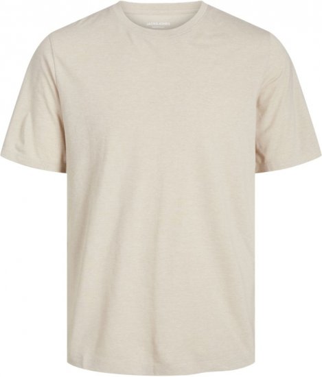Jack & Jones ORGANIC T-Shirt Grey/Melange - Μακό μπλουζάκια - Aνδρικά μπλουζεσ μεγάλα μεγέθη