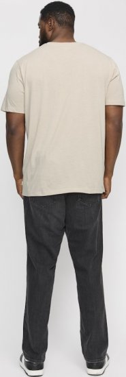 Jack & Jones ORGANIC T-Shirt Grey/Melange - Μακό μπλουζάκια - Aνδρικά μπλουζεσ μεγάλα μεγέθη