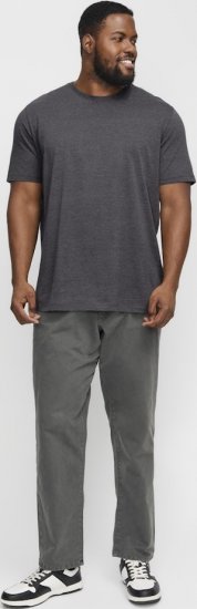 Jack & Jones ORGANIC T-Shirt Dark Grey Melange - Μακό μπλουζάκια - Aνδρικά μπλουζεσ μεγάλα μεγέθη