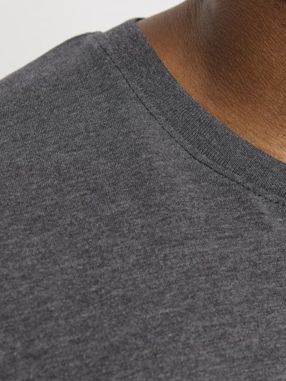 Jack & Jones ORGANIC T-Shirt Dark Grey Melange - Μακό μπλουζάκια - Aνδρικά μπλουζεσ μεγάλα μεγέθη