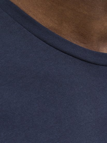  Jack & Jones Jaxon Crew Neck T-Shirt Sky Captain - Μακό μπλουζάκια - Aνδρικά μπλουζεσ μεγάλα μεγέθη