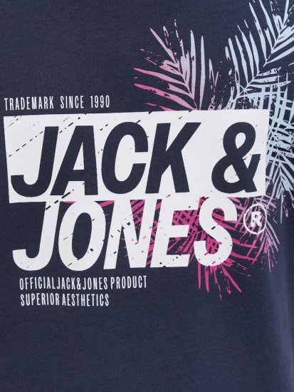  Jack & Jones Jaxon Crew Neck T-Shirt Sky Captain - Μακό μπλουζάκια - Aνδρικά μπλουζεσ μεγάλα μεγέθη