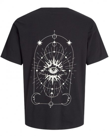  Jack & Jones Jackie Crew Neck T-Shirt Black - Μακό μπλουζάκια - Aνδρικά μπλουζεσ μεγάλα μεγέθη