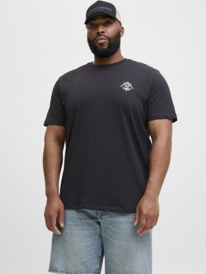  Jack & Jones Jackie Crew Neck T-Shirt Black - Μακό μπλουζάκια - Aνδρικά μπλουζεσ μεγάλα μεγέθη