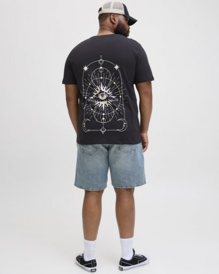  Jack & Jones Jackie Crew Neck T-Shirt Black - Μακό μπλουζάκια - Aνδρικά μπλουζεσ μεγάλα μεγέθη