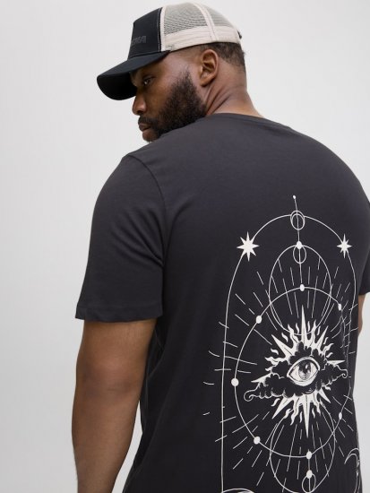  Jack & Jones Jackie Crew Neck T-Shirt Black - Μακό μπλουζάκια - Aνδρικά μπλουζεσ μεγάλα μεγέθη