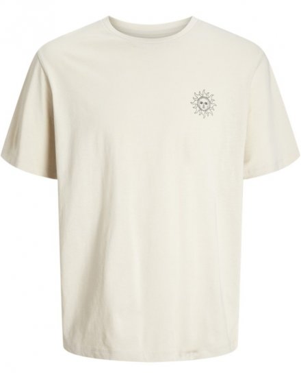 Jack & Jones Jackie Crew Neck T-Shirt Moonbeam - Μακό μπλουζάκια - Aνδρικά μπλουζεσ μεγάλα μεγέθη