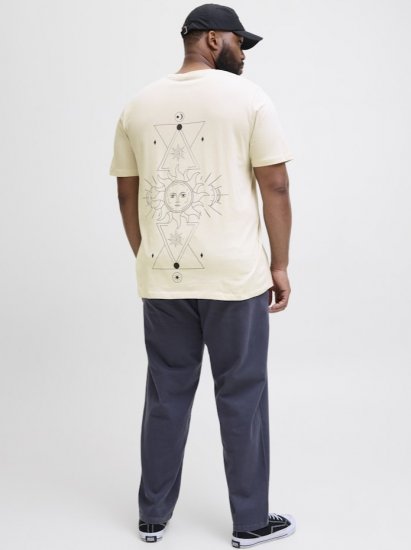 Jack & Jones Jackie Crew Neck T-Shirt Moonbeam - Μακό μπλουζάκια - Aνδρικά μπλουζεσ μεγάλα μεγέθη