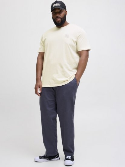 Jack & Jones Jackie Crew Neck T-Shirt Moonbeam - Μακό μπλουζάκια - Aνδρικά μπλουζεσ μεγάλα μεγέθη