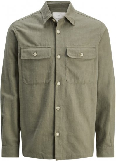 Jack & Jones Raymond Spring Long Sleeve Overshirt Green - Πουκάμισα - Aνδρικά πουκαμισα μεγαλα μεγάλα μεγέθη