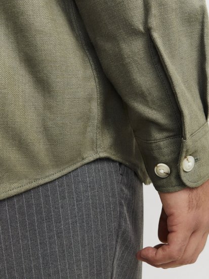 Jack & Jones Raymond Spring Long Sleeve Overshirt Green - Πουκάμισα - Aνδρικά πουκαμισα μεγαλα μεγάλα μεγέθη