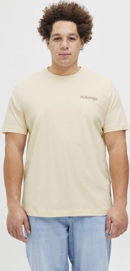Jack & Jones Boston Photo Crew Neck T-Shirt Antique White - Μακό μπλουζάκια - Aνδρικά μπλουζεσ μεγάλα μεγέθη