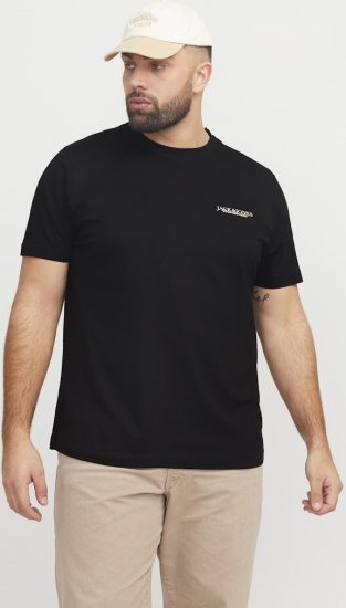 Jack & Jones Boston Photo Crew Neck T-Shirt Black - Μακό μπλουζάκια - Aνδρικά μπλουζεσ μεγάλα μεγέθη