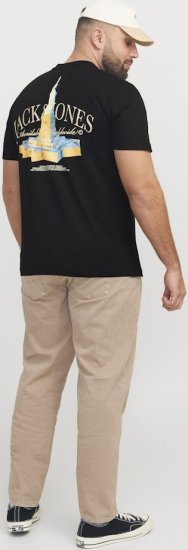 Jack & Jones Boston Photo Crew Neck T-Shirt Black - Μακό μπλουζάκια - Aνδρικά μπλουζεσ μεγάλα μεγέθη
