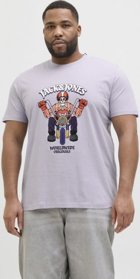 Jack & Jones Anatomy Skull Crew Neck T-Shirt Violet - Μακό μπλουζάκια - Aνδρικά μπλουζεσ μεγάλα μεγέθη