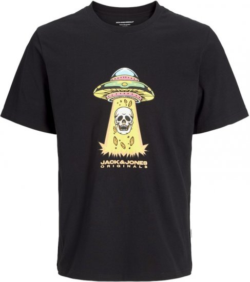 Jack & Jones Anatomy Skull Crew Neck T-Shirt Black - Μακό μπλουζάκια - Aνδρικά μπλουζεσ μεγάλα μεγέθη
