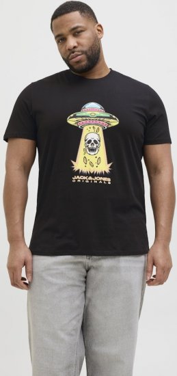 Jack & Jones Anatomy Skull Crew Neck T-Shirt Black - Μακό μπλουζάκια - Aνδρικά μπλουζεσ μεγάλα μεγέθη