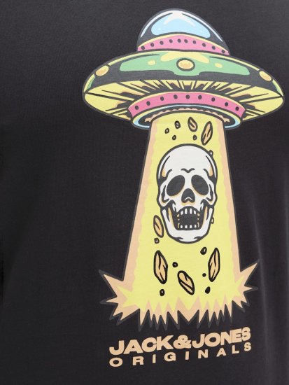 Jack & Jones Anatomy Skull Crew Neck T-Shirt Black - Μακό μπλουζάκια - Aνδρικά μπλουζεσ μεγάλα μεγέθη