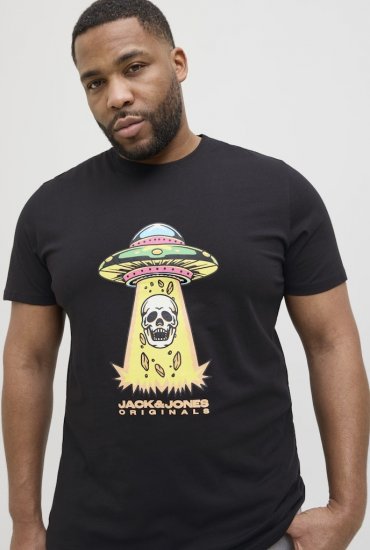 Jack & Jones Anatomy Skull Crew Neck T-Shirt Black - Μακό μπλουζάκια - Aνδρικά μπλουζεσ μεγάλα μεγέθη
