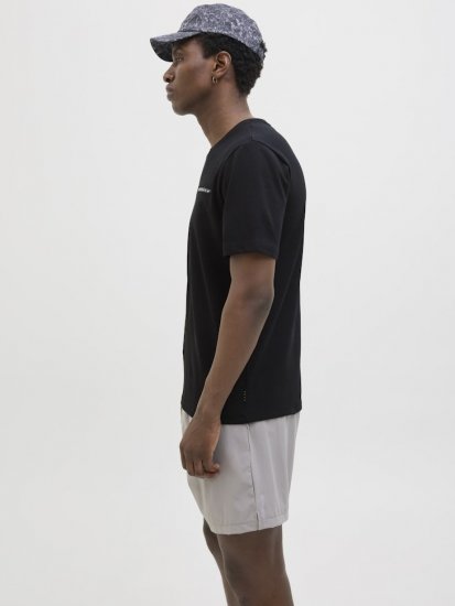 Jack & Jones FUSION Full Branding T-Shirt Black - Μακό μπλουζάκια - Aνδρικά μπλουζεσ μεγάλα μεγέθη