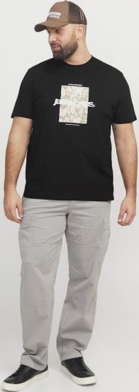 Jack & Jones Tarmac Camo Crew Neck T-Shirt Black - Μακό μπλουζάκια - Aνδρικά μπλουζεσ μεγάλα μεγέθη