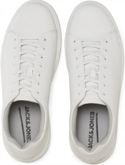 Jack & Jones Stockholm Leather Sneakers Bright White/Leather - Ανδρικά Παπούτσια 40-52 - 