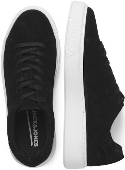Jack & Jones Stockholm Leather Sneakers Black/Suede - Ανδρικά Παπούτσια 40-52 - 
