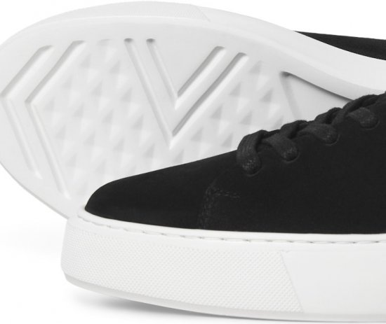 Jack & Jones Stockholm Leather Sneakers Black/Suede - Ανδρικά Παπούτσια 40-52 - 