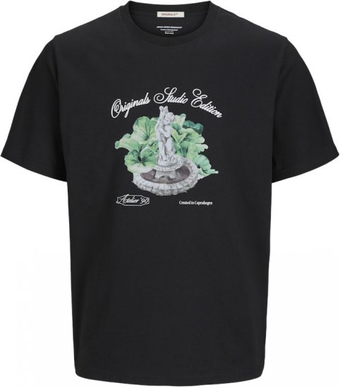 Jack & Jones Hydra Crew Neck T-Shirt Black - Μακό μπλουζάκια - Aνδρικά μπλουζεσ μεγάλα μεγέθη