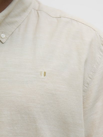 Jack & Jones Summer Shield Short Sleeve Shirt White Pepper - Πουκάμισα - Aνδρικά πουκαμισα μεγαλα μεγάλα μεγέθη