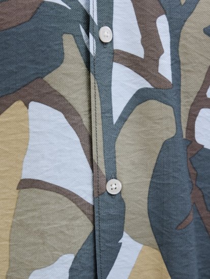 Jack & Jones Vira Marshall AOP Short Sleeve Shirt Silver Sage - Πουκάμισα - Aνδρικά πουκαμισα μεγαλα μεγάλα μεγέθη