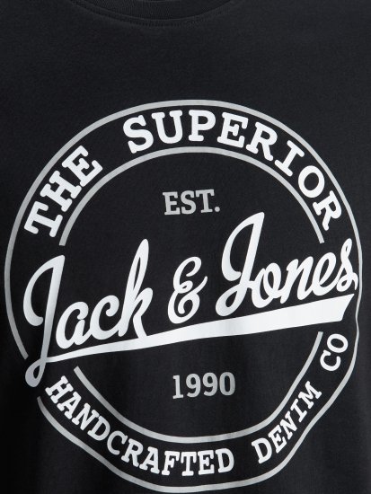 Jack & Jones JJBRAT T-Shirt Black - Μακό μπλουζάκια - Aνδρικά μπλουζεσ μεγάλα μεγέθη