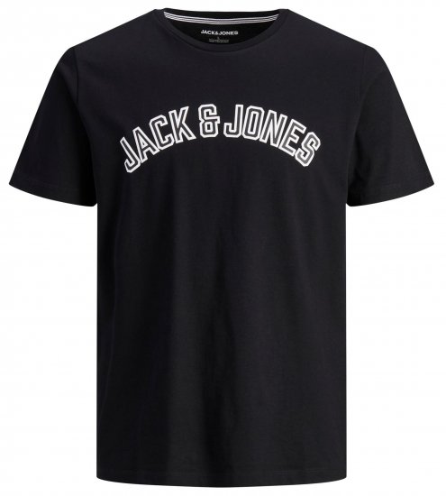 Jack & Jones JJCITY T-Shirt Black - Μακό μπλουζάκια - Aνδρικά μπλουζεσ μεγάλα μεγέθη