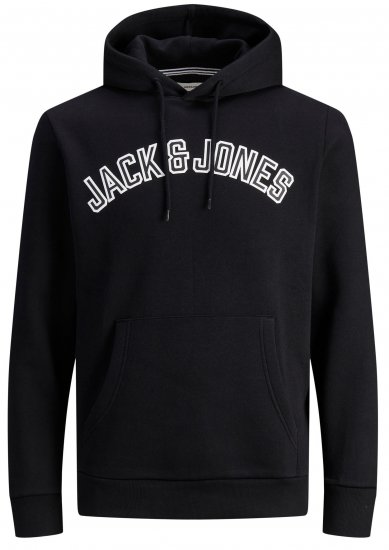 Jack & Jones JJCITY Hoodie Black - φούτερ/Φούτερ με κουκούλα - φούτερ/Φούτερ με κουκούλα ανδρικά μεγάλα μεγέθη 