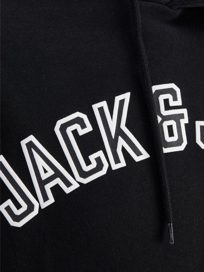 Jack & Jones JJCITY Hoodie Black - φούτερ/Φούτερ με κουκούλα - φούτερ/Φούτερ με κουκούλα ανδρικά μεγάλα μεγέθη 