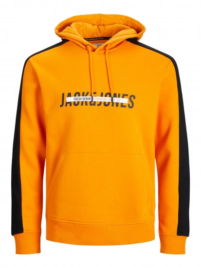 Jack & Jones JJCUT SWEAT Hoodie Orange - φούτερ/Φούτερ με κουκούλα - φούτερ/Φούτερ με κουκούλα ανδρικά μεγάλα μεγέθη 