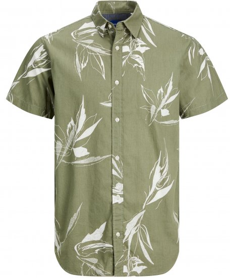 Jack & Jones JORCRAYON AOP Shirt Green - Πουκάμισα - Aνδρικά πουκαμισα μεγαλα μεγάλα μεγέθη