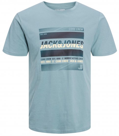 Jack & Jones JCOARC T-Shirt Light Blue - Μακό μπλουζάκια - Aνδρικά μπλουζεσ μεγάλα μεγέθη