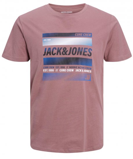 Jack & Jones JCOARC T-Shirt Twilight Mauve - Μακό μπλουζάκια - Aνδρικά μπλουζεσ μεγάλα μεγέθη