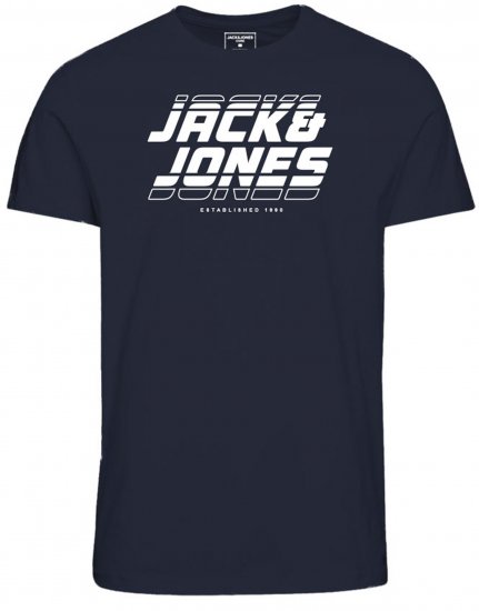 Jack & Jones JCOELLIOT T-Shirt Navy Blazer - Μακό μπλουζάκια - Aνδρικά μπλουζεσ μεγάλα μεγέθη