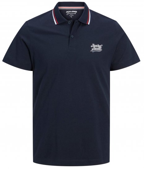 Jack & Jones JORTREVOR Polo Shirt Navy Blazer - Πόλο μπλουζάκια - Aνδρικά μπλουζακια πολο μεγάλα μεγέθη