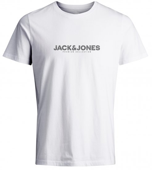 Jack & Jones JPRBLABOOSTER T-Shirt White - Μακό μπλουζάκια - Aνδρικά μπλουζεσ μεγάλα μεγέθη