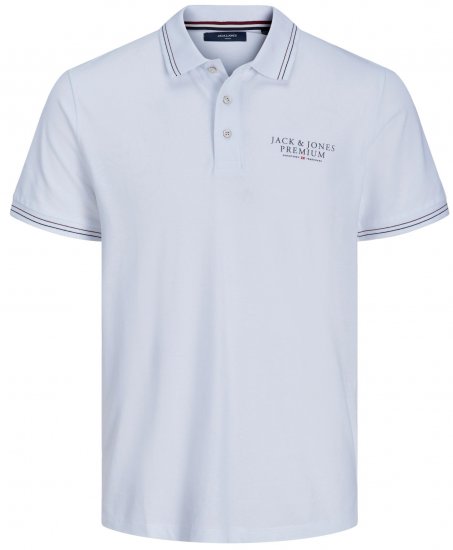Jack & Jones JPRBLUARCHIE Polo White - Πόλο μπλουζάκια - Aνδρικά μπλουζακια πολο μεγάλα μεγέθη