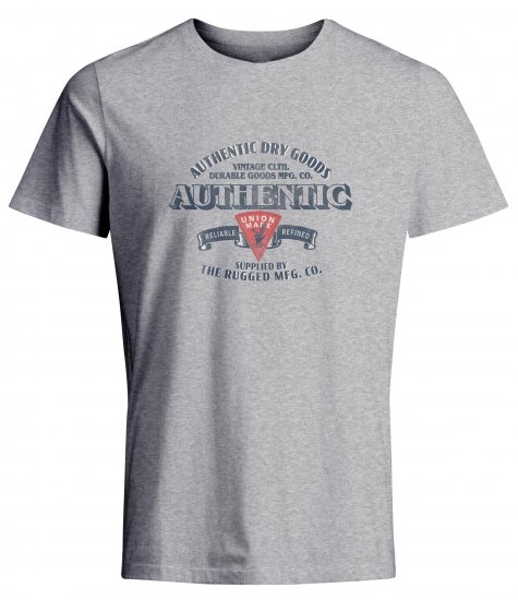 Jack & Jones JPRBLU Vintage T-shirt Grey - Μακό μπλουζάκια - Aνδρικά μπλουζεσ μεγάλα μεγέθη