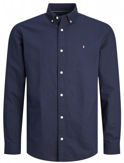 Jack & Jones JPRBLUSUMMER SHIELD LS Shirt Navy Blazer - Πουκάμισα - Aνδρικά πουκαμισα μεγαλα μεγάλα μεγέθη