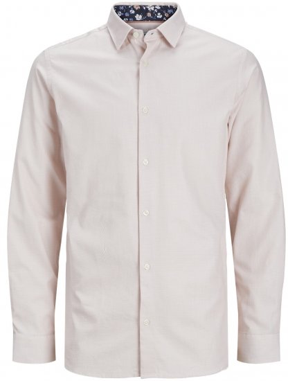 Jack & Jones JPRBLANORDIC DETAIL Shirt Café Crème - Πουκάμισα - Aνδρικά πουκαμισα μεγαλα μεγάλα μεγέθη