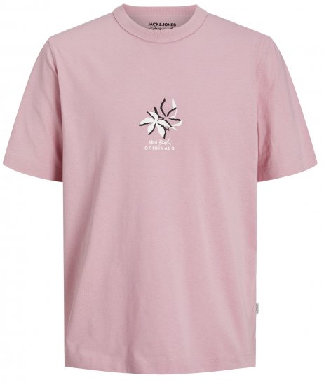 Jack & Jones JOREASTER ACTIVITY T-Shirt Pink Nectar - Μακό μπλουζάκια - Aνδρικά μπλουζεσ μεγάλα μεγέθη