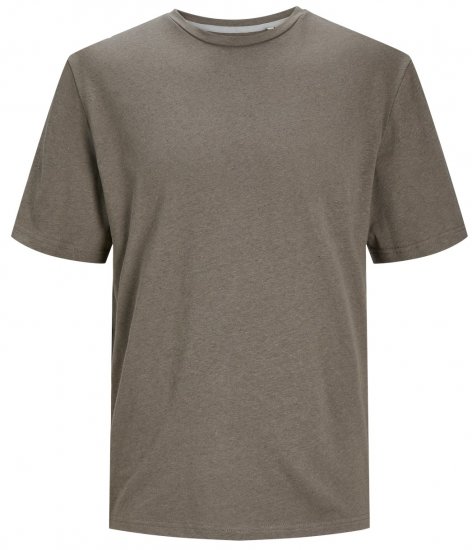 Jack & Jones JPRCC SOFT Linen Blend T-Shirt Falcon - Μακό μπλουζάκια - Aνδρικά μπλουζεσ μεγάλα μεγέθη