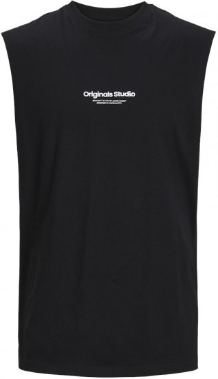 Jack & Jones VESTERBRO Sleeveless T-Shirt Black - Μακό μπλουζάκια - Aνδρικά μπλουζεσ μεγάλα μεγέθη